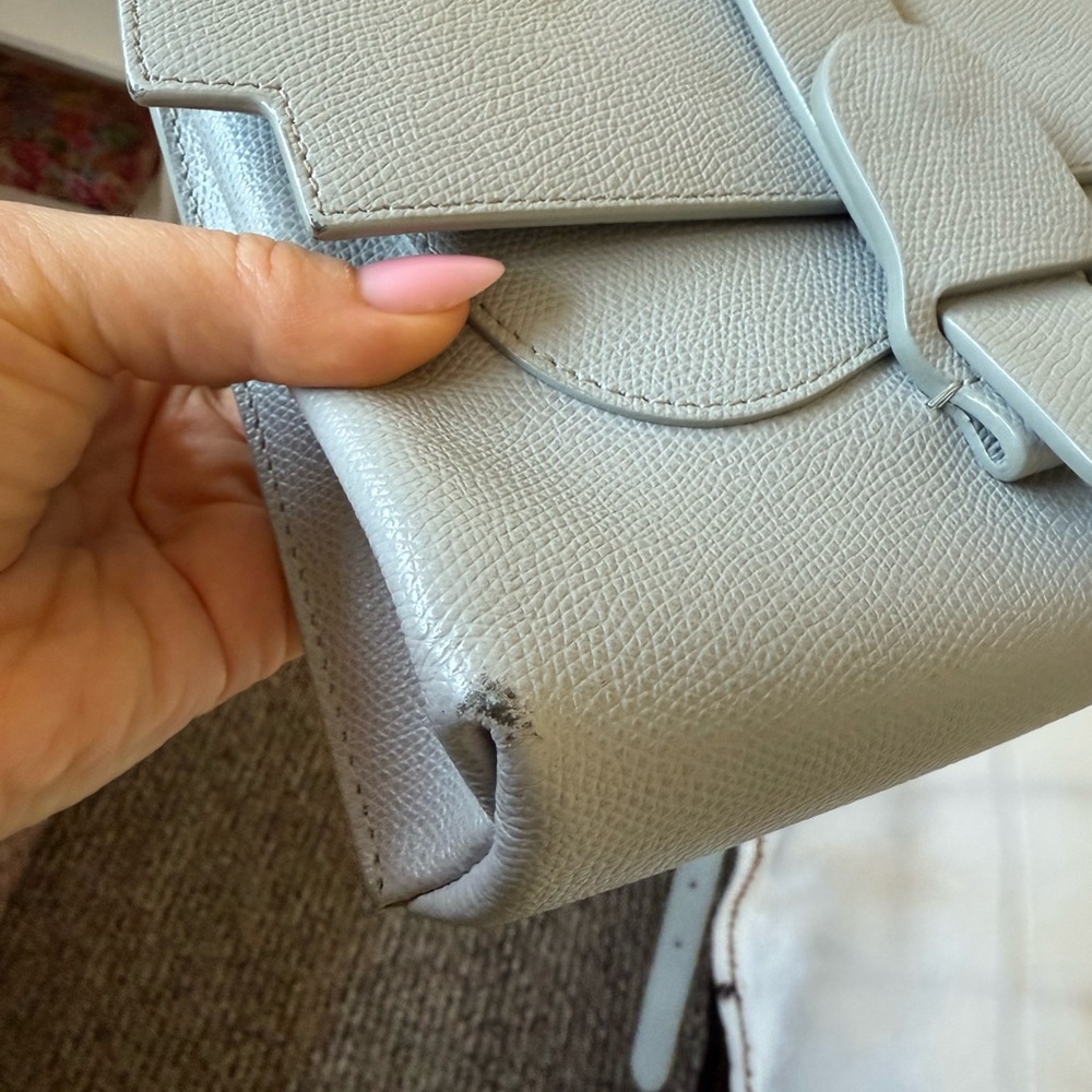 SENREVE CONVERTIBLE ARIA BAG IN LIGHT GREY PEBBLE LEATHER - Picture 6 of 11